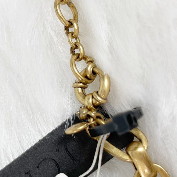 J. CREW Metallic Crystal Triangles Necklace - Picture 7 of 7